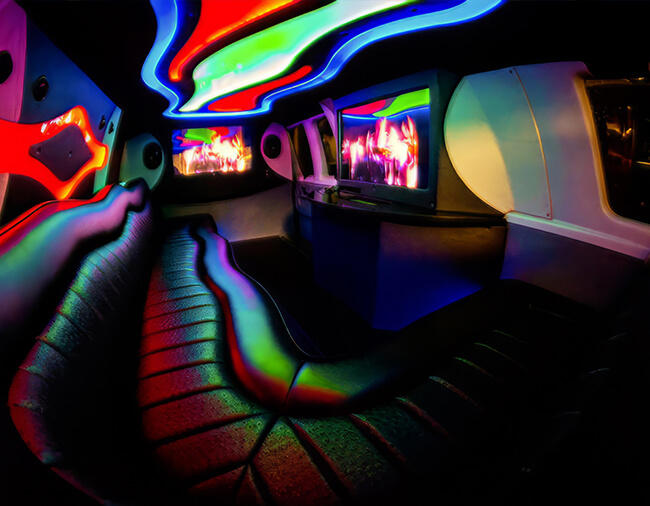 inside an Audi Limo